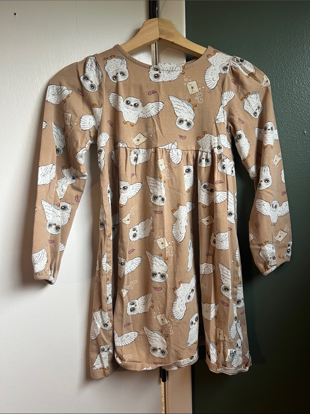H&M Harry Potter hedwig Owl long sleeve dress
